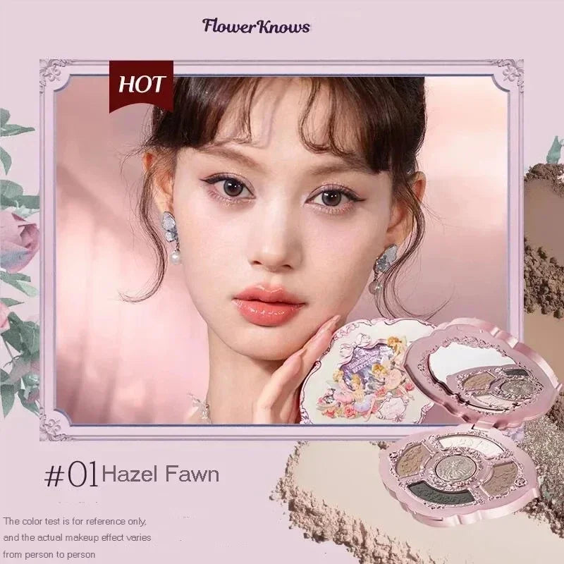 Flower Knows Moonlight Mermaid Eyeshadow Palette 8-Color Matte Shimmer Glitter Eye Makeup Cosmetics Women Beauty Eye Shadow