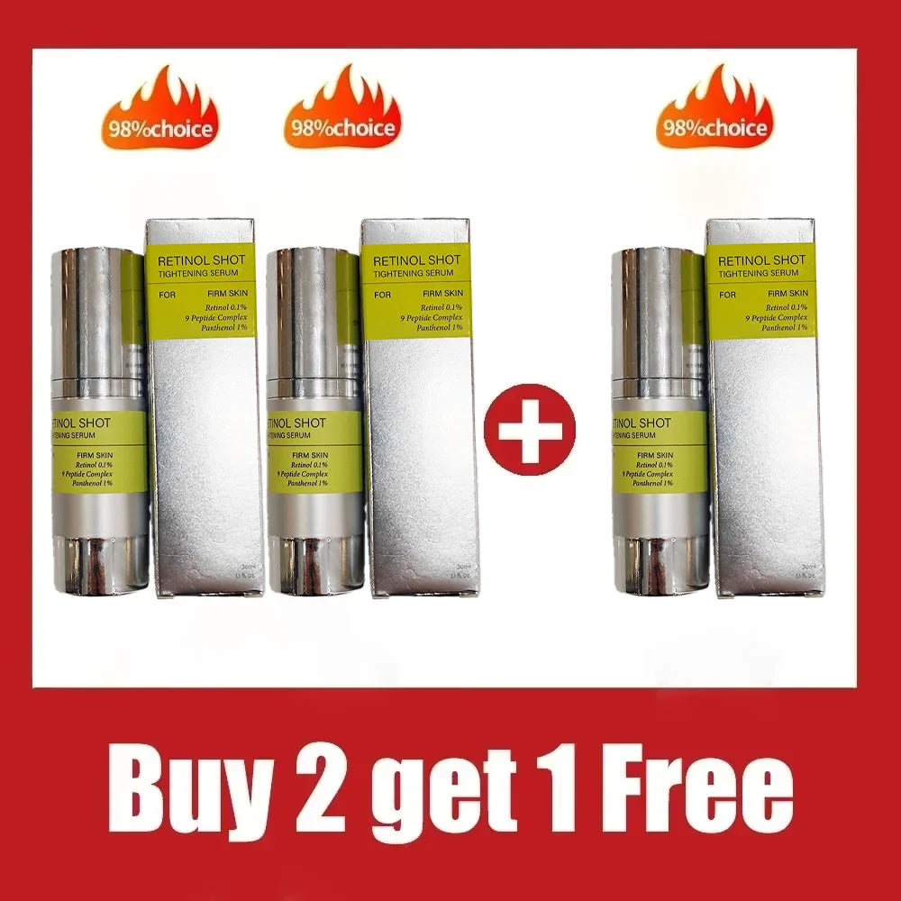 2025 Retinol Shot Tightening Face Serum: Wrinkle Reduction, Lifting Firming, Diminishes Fine Lines, Shrinks Pores, Moisturizing