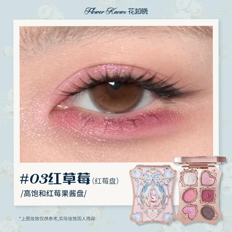 Flower Knows Moonlight Mermaid Eyeshadow Palette 8-Color Matte Shimmer Glitter Eye Makeup Cosmetics Women Beauty Eye Shadow